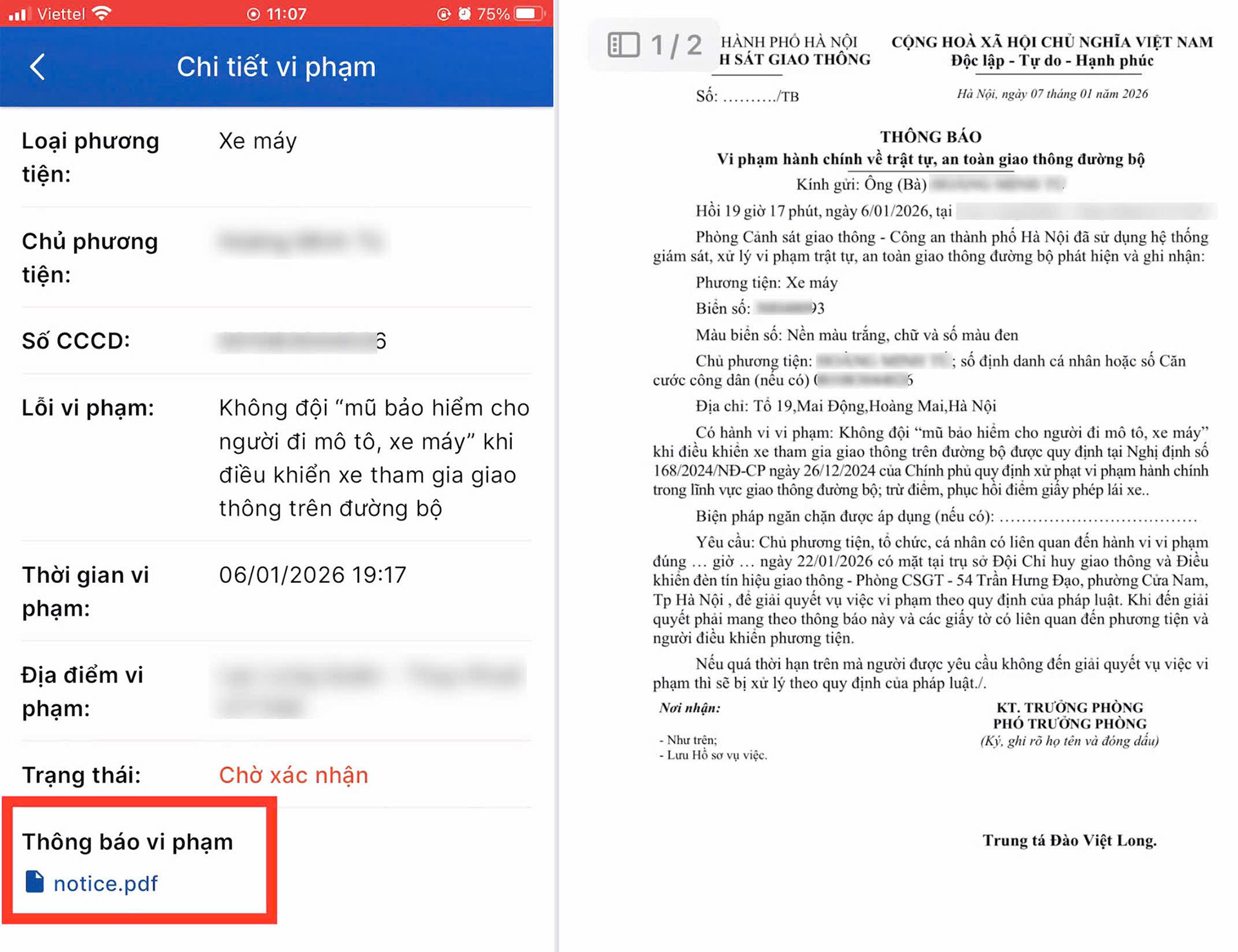 Người dân có thể theo dõi thông tin, nộp phạt nguội nhanh chóng qua app iHanoi - Ảnh 3.