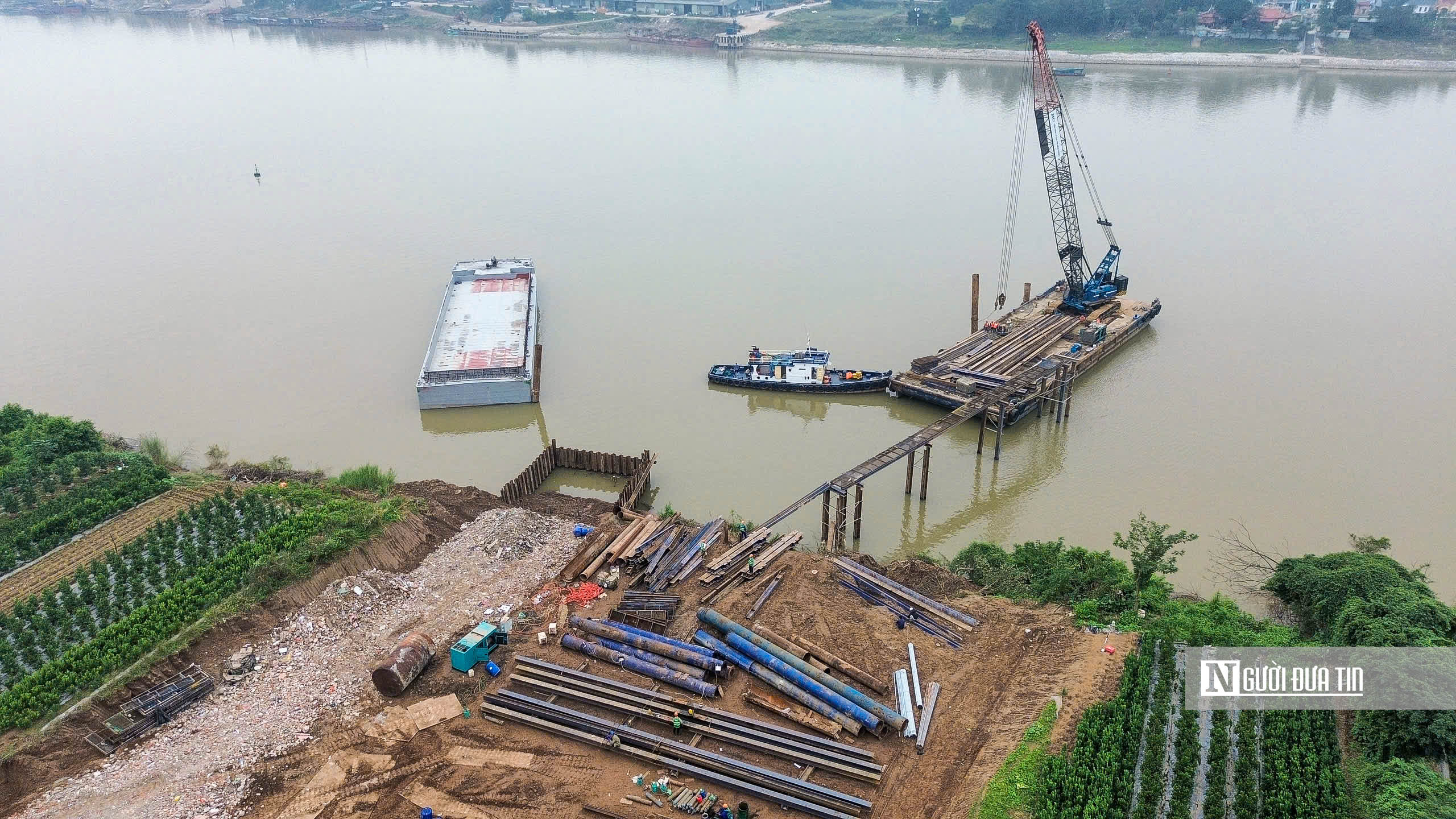 Hà Nội: Cận cảnh thi công 7 cây cầu vuợt sông Hồng - Ảnh 5.