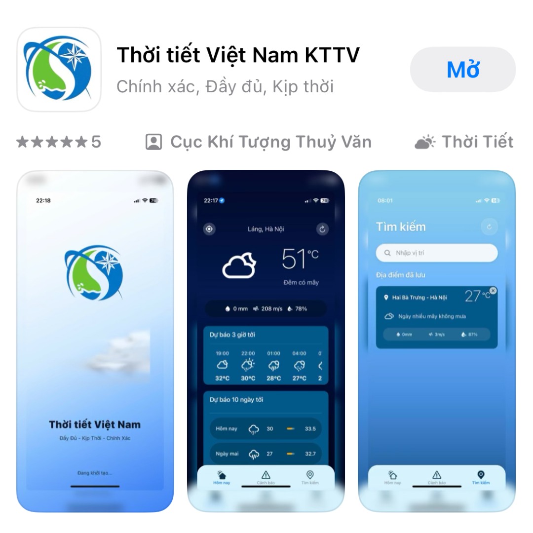 Ra mắt ứng dụng thời tiết Việt Nam, dự báo nắng mưa theo vị trí người dùng - Ảnh 1.
